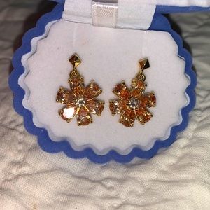 Juicy couture dangly flower post earrings